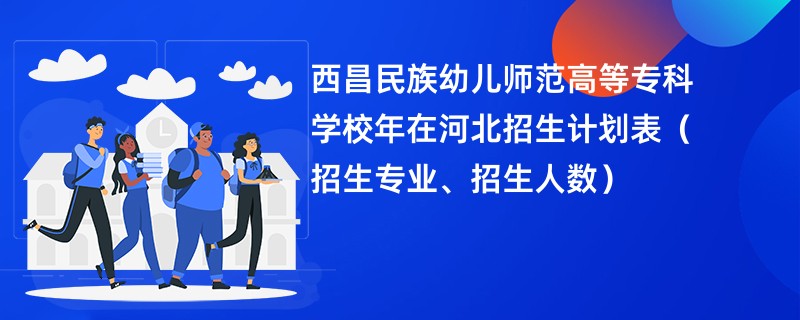 西昌民族幼儿师范高等专科学校2024年在河北招生计划表（招生专业、招生人数）