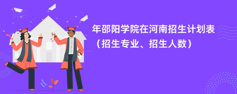2024年邵阳学院在河南招生计划表（招生专业、招生人数）