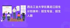 西北工业大学在黑龙江招生计划表2024年：招生专业、招生人数