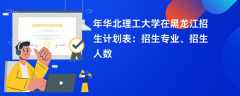 2024年华北理工大学在黑龙江招生计划表：招生专业、招生人数