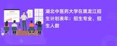 湖北中医药大学在黑龙江招生计划表2024年：招生专业、招生人数