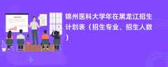 锦州医科大学2024年在黑龙江招生计划表（招生专业、招生人数）
