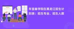 2024年宜春学院在黑龙江招生计划表：招生专业、招生人数