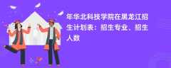 2024年华北科技学院在黑龙江招生计划表：招生专业、招生人数