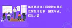 2024年河北建筑工程学院在黑龙江招生计划表:招生专业、招生人数