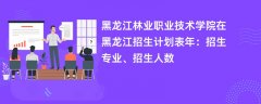 黑龙江林业职业技术学院在黑龙江招生计划表2024年:招生专业、招生人数