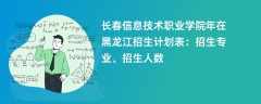 长春信息技术职业学院2024年在黑龙江招生计划表：招生专业、招生人数