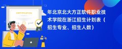 2024年北京北大方正软件职业技术学院在浙江招生计划表（招生专业、招生人数）
