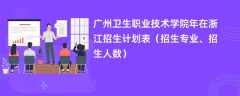 广州卫生职业技术学院2024年在浙江招生计划表（招生专业、招生人数）