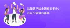 沈阳医学院全国排名多少？在辽宁省排名第几