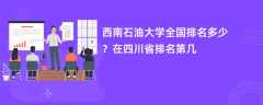 西南石油大学全国排名多少？在四川省排名第几