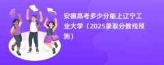安徽高考多少分能上辽宁工业大学（2025录取分数线预测）