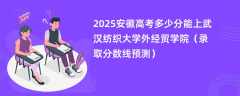 2025安徽高考多少分能上武汉纺织大学外经贸学院（录取分数线预测）