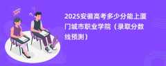 2025安徽高考多少分能上厦门城市职业学院（录取分数线预测）