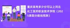 重庆高考多少分可以上河北化工医药职业技术学院（2025录取分数线预测）