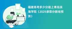 福建高考多少分能上青岛滨海学院（2025录取分数线预测）