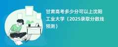 甘肃高考多少分可以上沈阳工业大学（2025录取分数线预测）