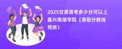2025甘肃高考多少分可以上嘉兴南湖学院（录取分数线预测）