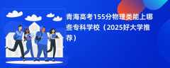 青海高考155分物理类能上哪些专科学校（2025好大学推荐）