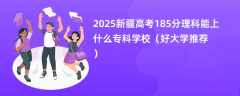 2025新疆高考185分理科能上什么专科学校（好大学推荐）