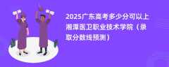 2025广东高考多少分可以上湘潭医卫职业技术学院（录取分数线预测）