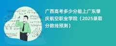 广西高考多少分能上广东肇庆航空职业学院（2025录取分数线预测）