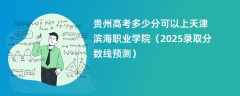 贵州高考多少分可以上天津滨海职业学院（2025录取分数线预测）