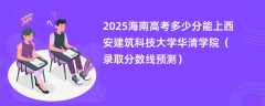 2025海南高考多少分能上西安建筑科技大学华清学院（录取分数线预测）