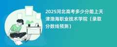 2025河北高考多少分能上天津渤海职业技术学院（录取分数线预测）