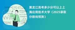 黑龙江高考多少分可以上上海应用技术大学（2025录取分数线预测）