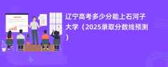 辽宁高考多少分能上石河子大学（2025录取分数线预测）