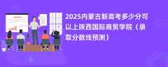 2025内蒙古新高考多少分可以上陕西国际商贸学院（录取分数线预测）