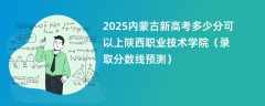2025内蒙古新高考多少分可以上陕西职业技术学院（录取分数线预测）