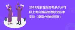 2025内蒙古新高考多少分可以上青岛酒店管理职业技术学院（录取分数线预测）