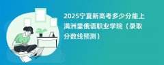 2025宁夏新高考多少分能上满洲里俄语职业学院(录取分数线预测)