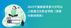 2025宁夏新高考多少分可以上昭通卫生职业学院（录取分数线预测）