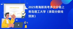 2025青海新高考多少分能上青岛理工大学(录取分数线预测)