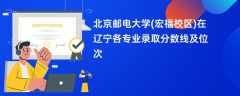 北京邮电大学(宏福校区)在辽宁2024各专业录取分数线及位次