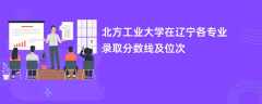 北方工业大学在辽宁2024各专业录取分数线及位次