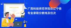 广西科技师范学院2024在辽宁各专业录取分数线及位次