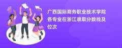 广西国际商务职业技术学院各专业在浙江录取分数线及位次2024