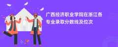 广西经济职业学院在浙江2024各专业录取分数线及位次