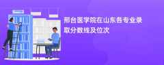 邢台医学院在山东2024各专业录取分数线及位次