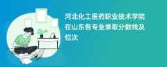 河北化工医药职业技术学院在山东2024各专业录取分数线及位次