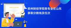 郑州财经学院各专业在山东录取分数线及位次2024