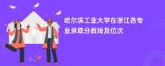 哈尔滨工业大学在浙江2024各专业录取分数线及位次