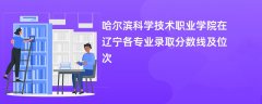 哈尔滨科学技术职业学院2024在辽宁各专业录取分数线及位次