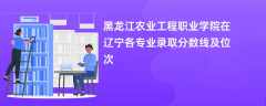 黑龙江农业工程职业学院在辽宁各专业录取分数线及位次2024