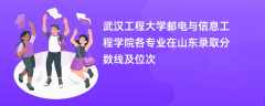 武汉工程大学邮电与信息工程学院各专业在山东录取分数线及位次2024