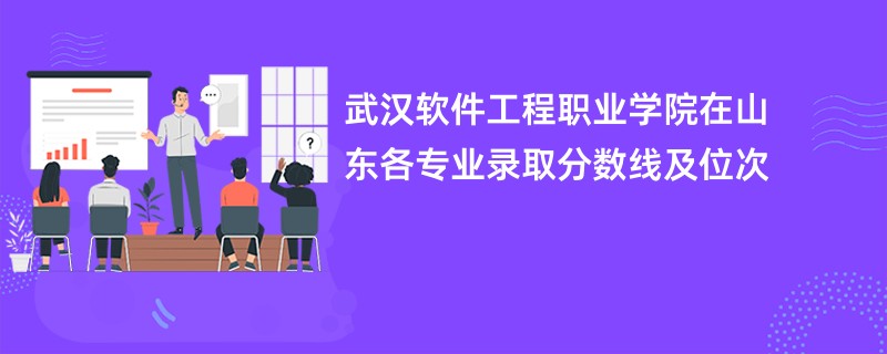 武汉软件工程职业学院在山东各专业录取分数线及位次